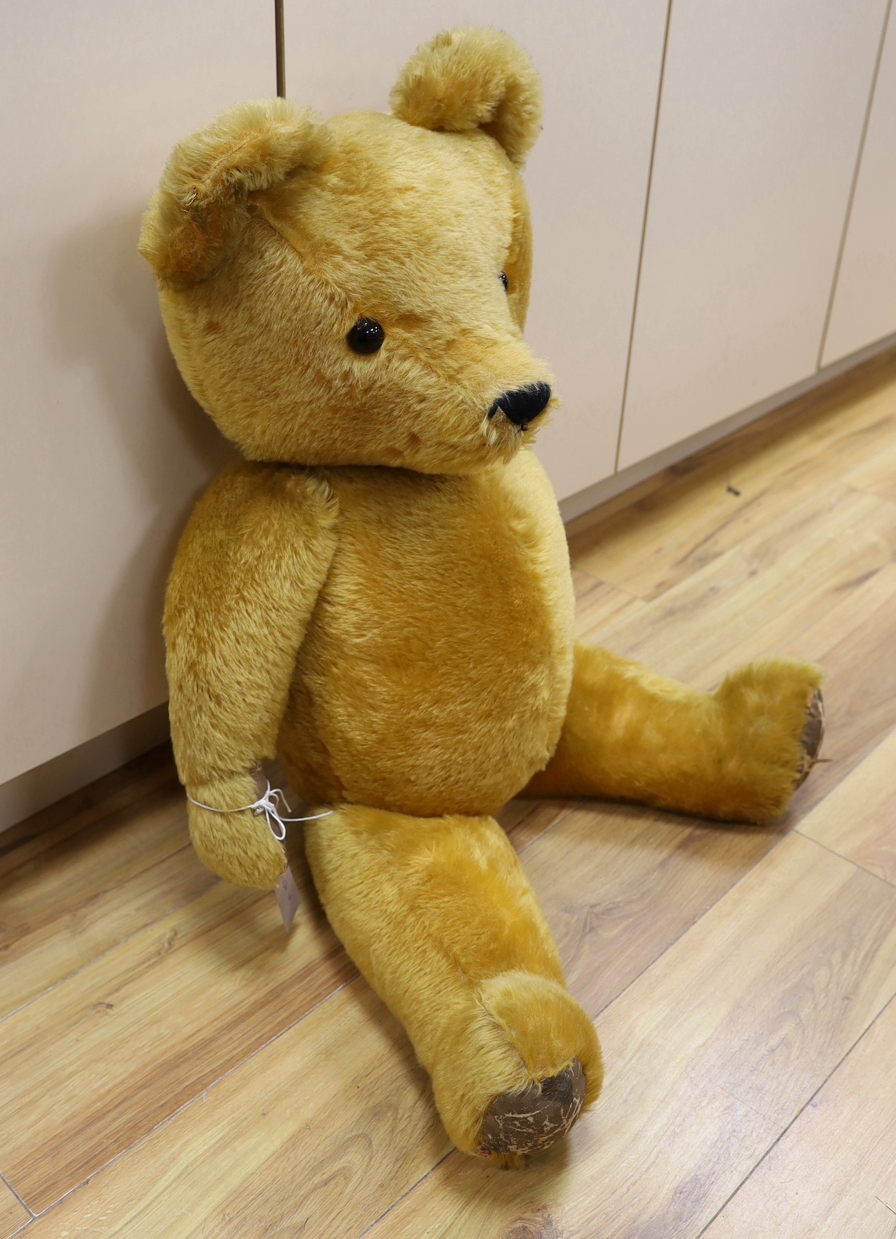 A very large Tara Toys teddy bear, 1950's, in very good original condition, with label, 37in.